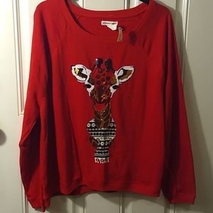 Bethany Mota by Aeropostale Giraffe Sweat Shirt